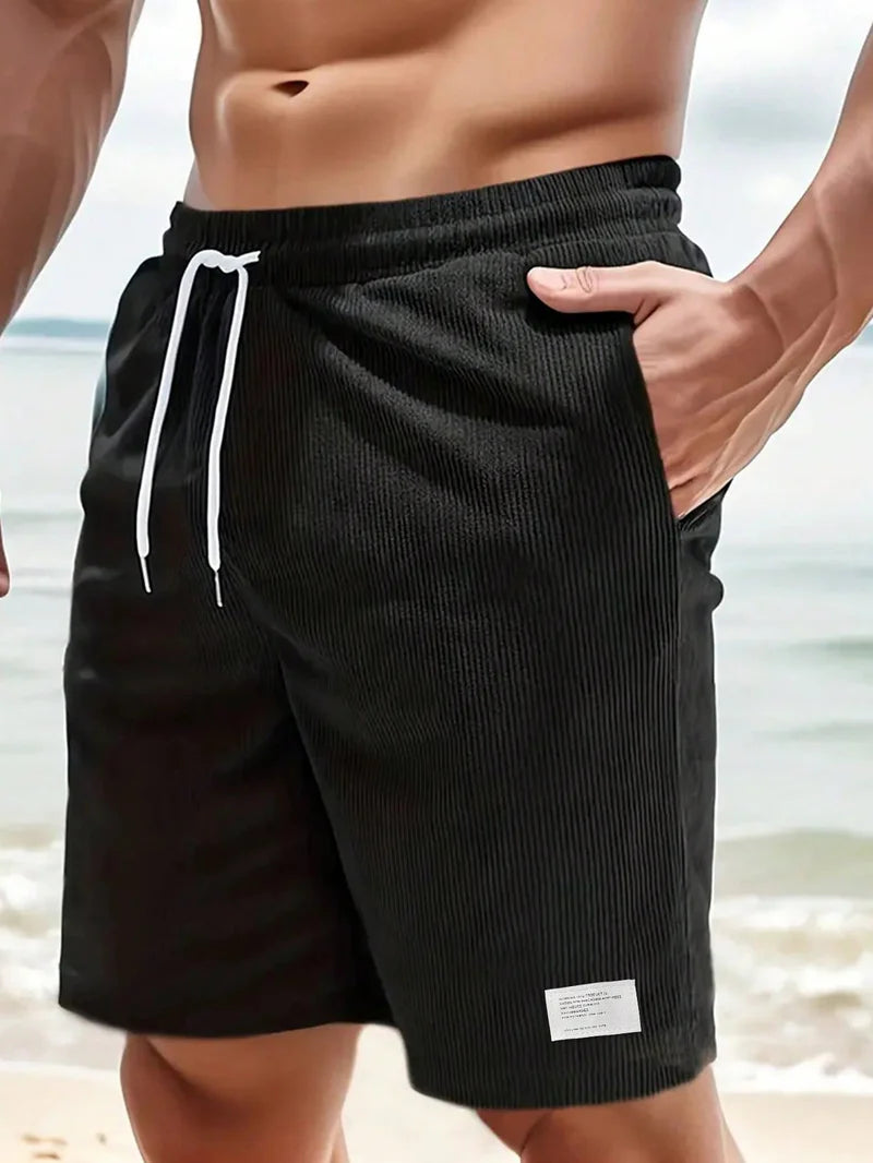 Oakridge Men's Stretch Corduroy Shorts | Lightweight Casual Comfort Summer Shorts