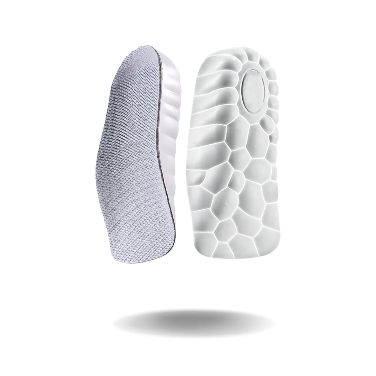 Height increase insoles suitable for everyday footwear and long wear comfort