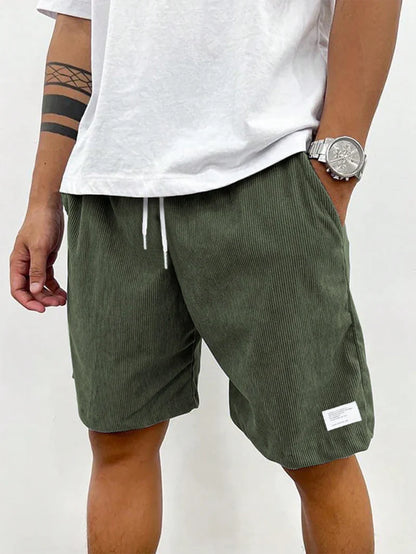 Oakridge Men's Stretch Corduroy Shorts | Lightweight Casual Comfort Summer Shorts