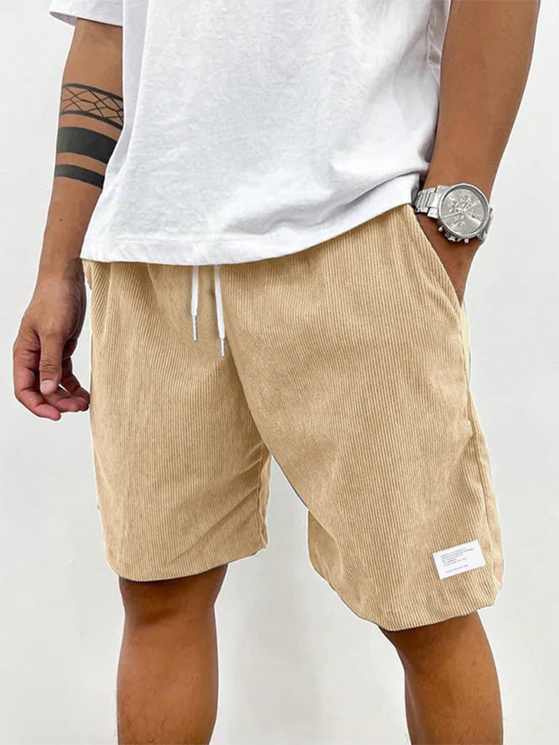 Oakridge Men's Stretch Corduroy Shorts | Lightweight Casual Comfort Summer Shorts