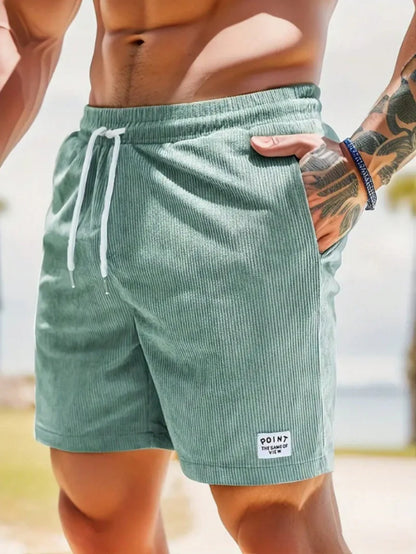 Oakridge Men's Stretch Corduroy Shorts | Lightweight Casual Comfort Summer Shorts