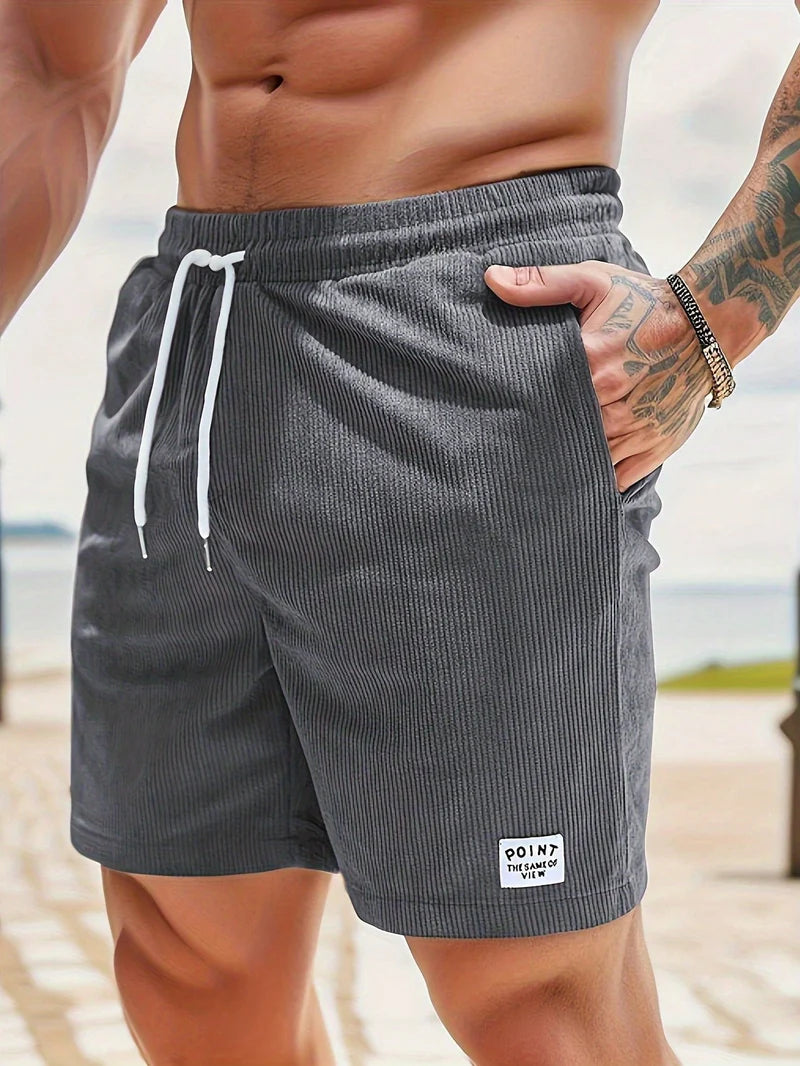Oakridge Men's Stretch Corduroy Shorts | Lightweight Casual Comfort Summer Shorts