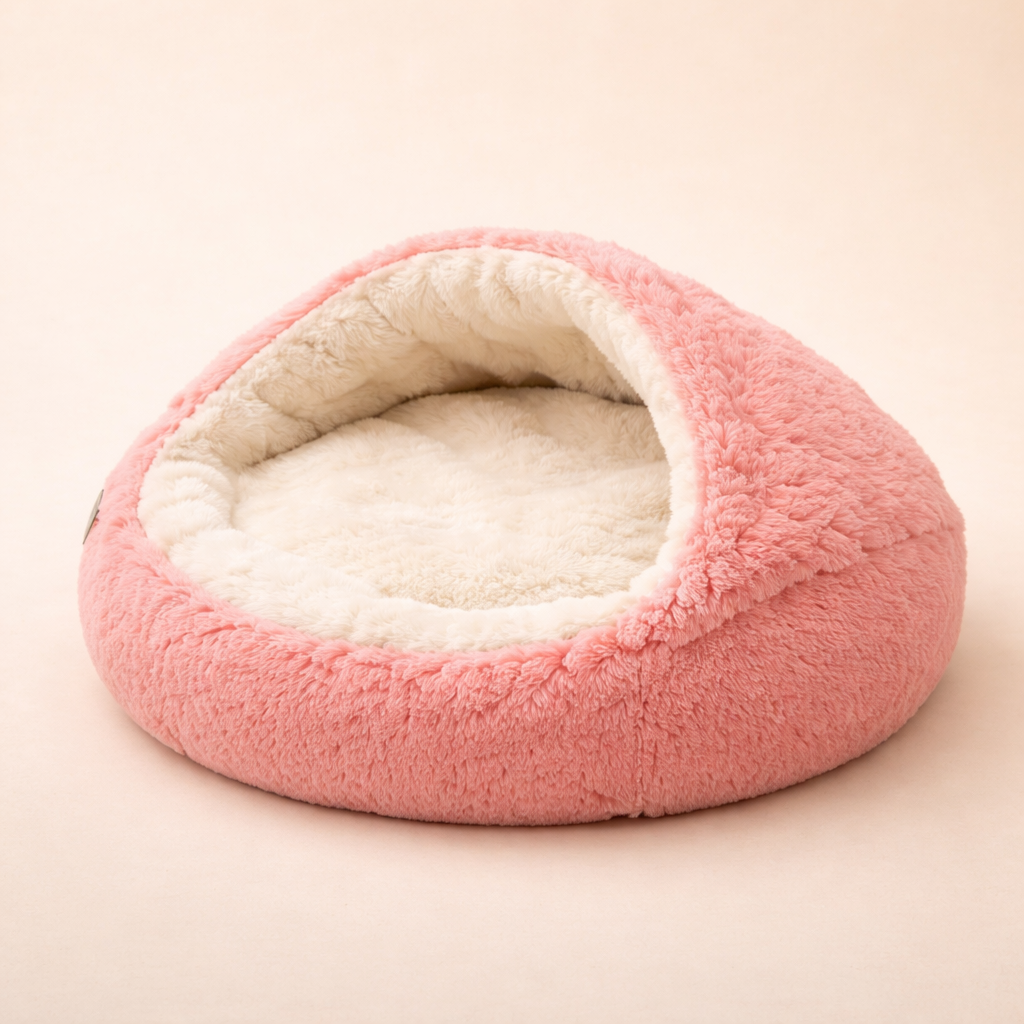 The CloudBed 2-in-1 Plush Covered Pet Bed – Cozy Round Dog Nest