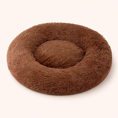 The CloudBed Donut – Calming Plush Donut Dog Bed