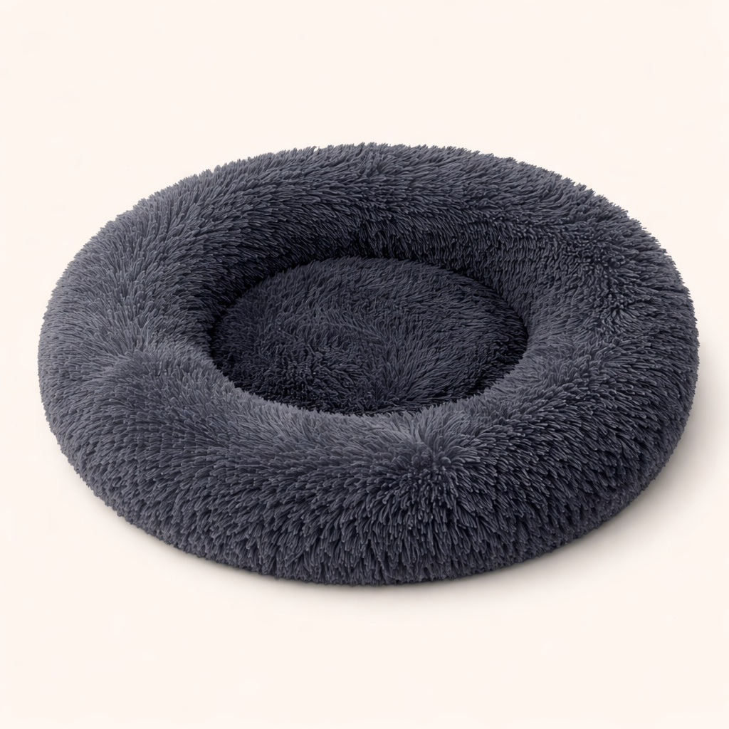 The CloudBed Donut – Calming Plush Donut Dog Bed