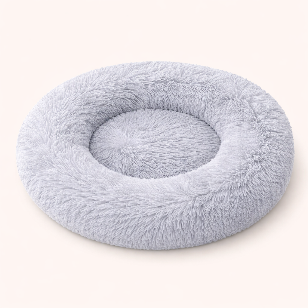 The CloudBed Donut – Calming Plush Donut Dog Bed