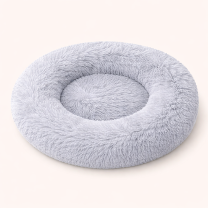 The CloudBed Donut – Calming Plush Donut Dog Bed