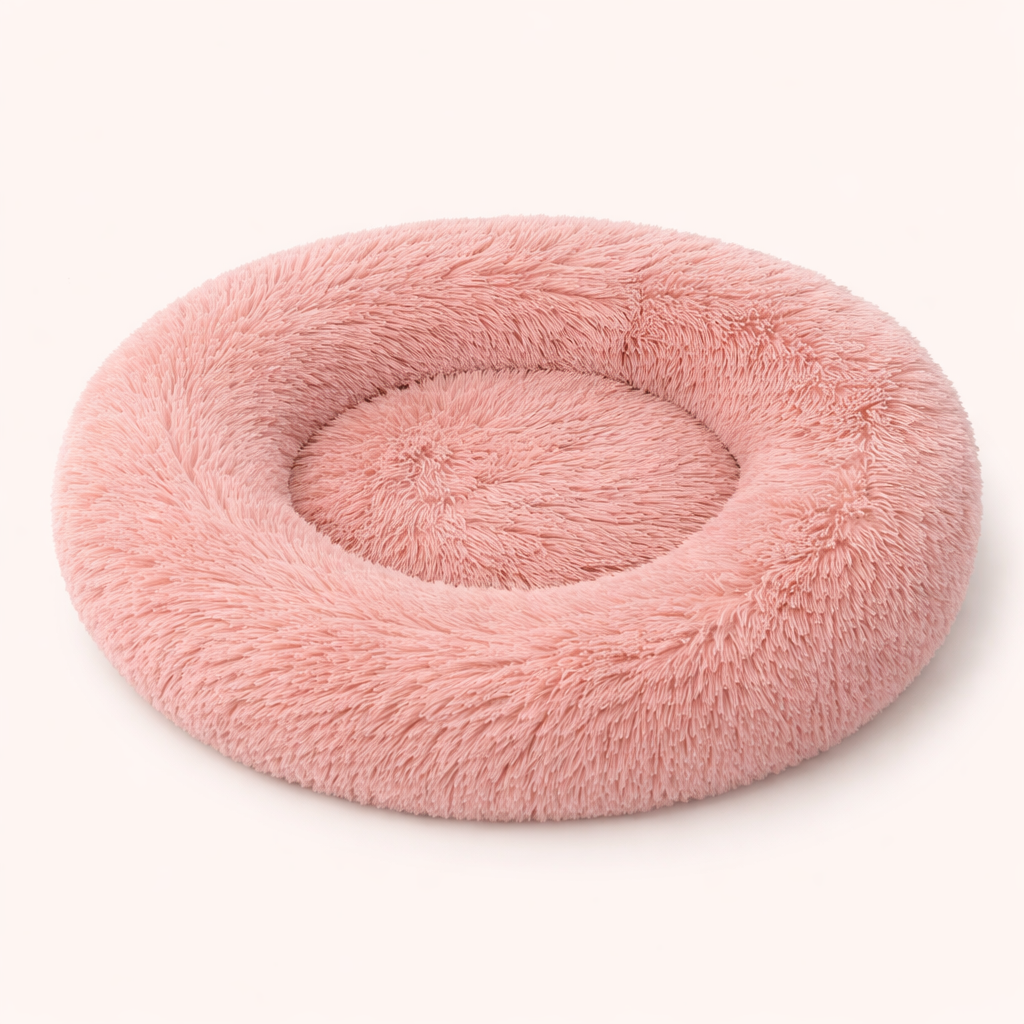 The CloudBed Donut – Calming Plush Donut Dog Bed