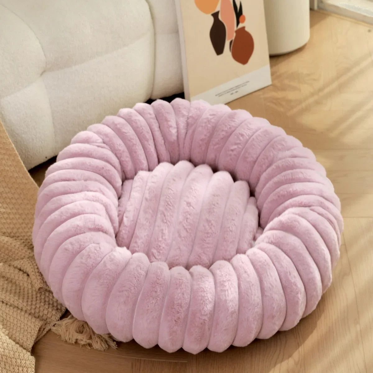 The CloudBed ''Round'' – Plush Round Calming Dog Bed