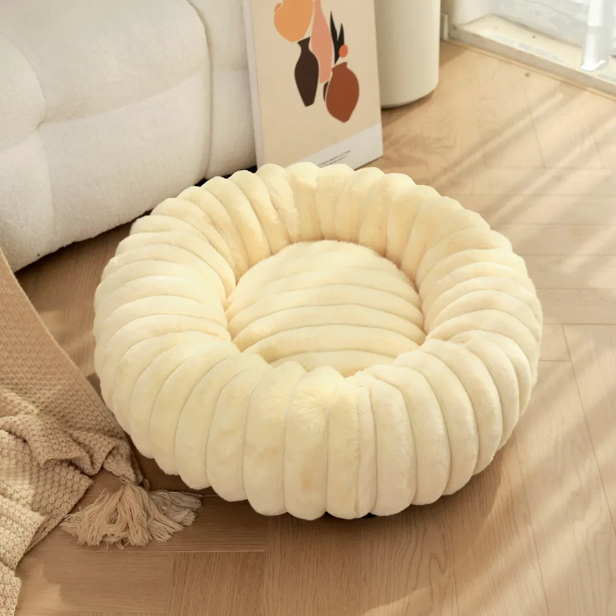 The CloudBed ''Round'' – Plush Round Calming Dog Bed