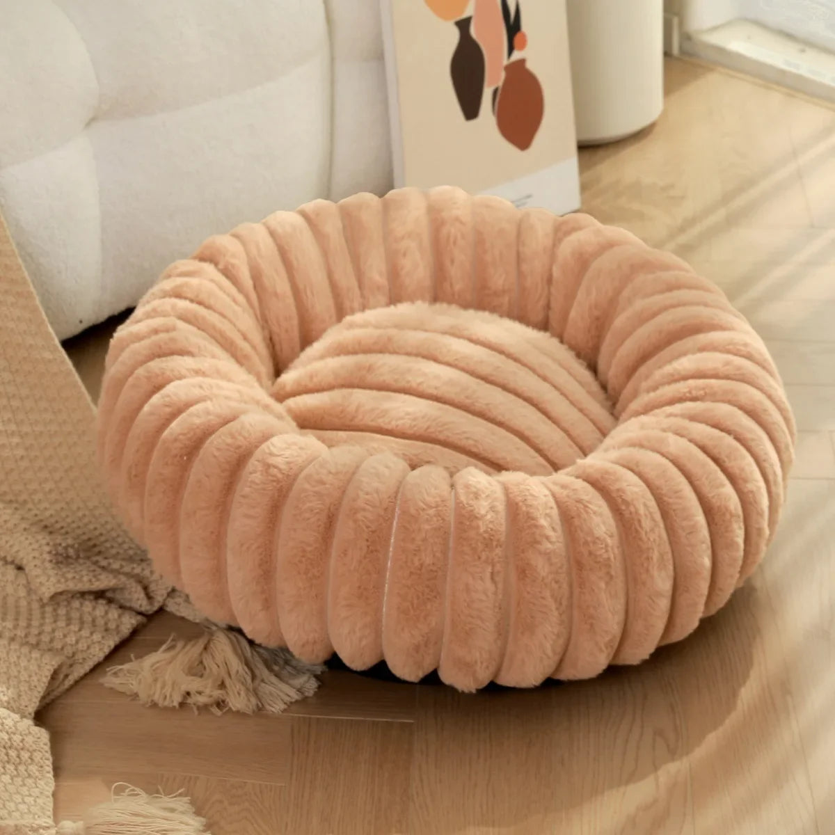 The CloudBed ''Round'' – Plush Round Calming Dog Bed