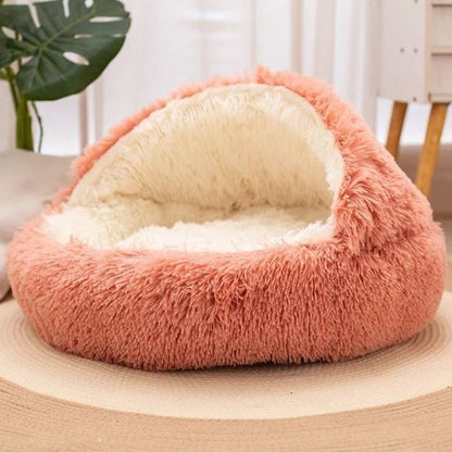 The CloudBed 2-in-1 Plush Covered Pet Bed – Cozy Round Dog Nest