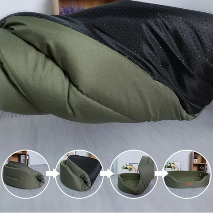 The CloudBed Waterproof Dog Bed Washable Square Pet Sofa – Large Dog Cushion Bed, Durable Puppy Kennel Mat for Indoor Use