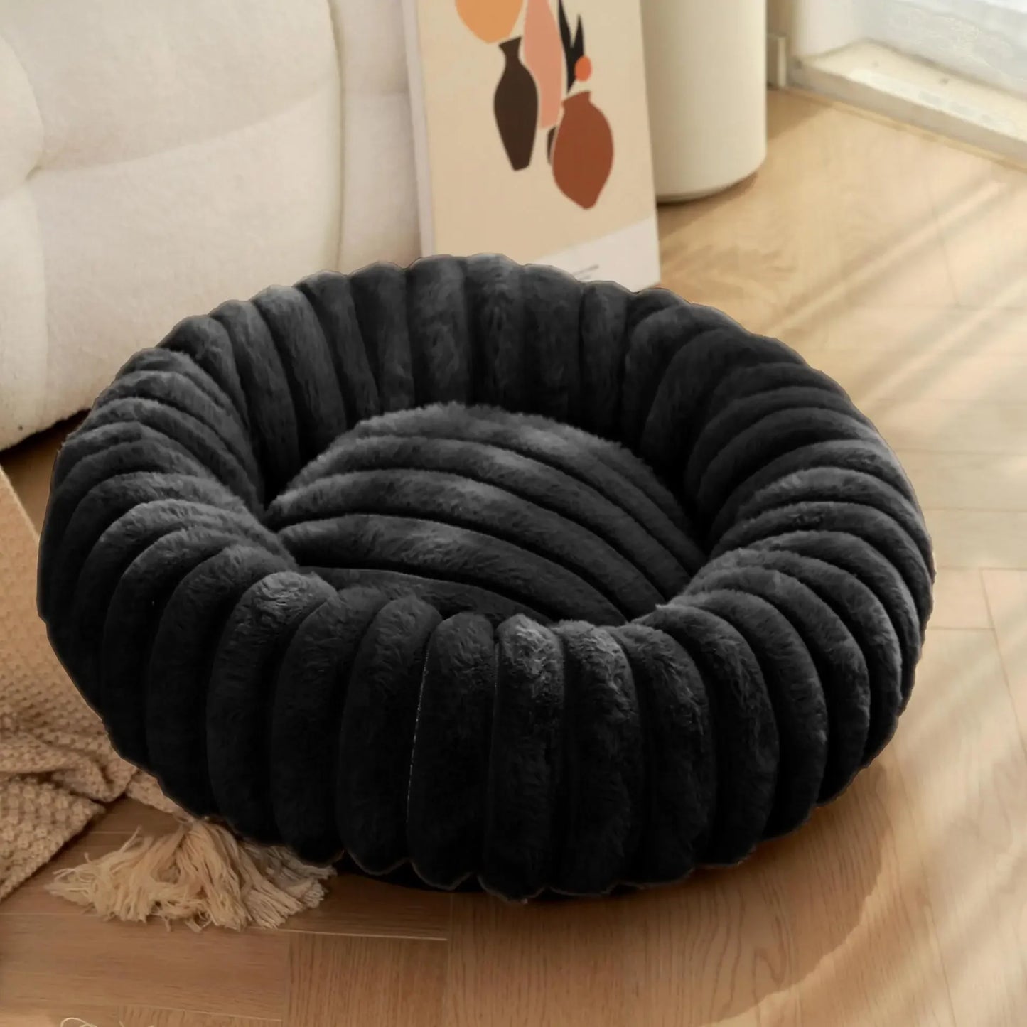 The CloudBed ''Round'' – Plush Round Calming Dog Bed