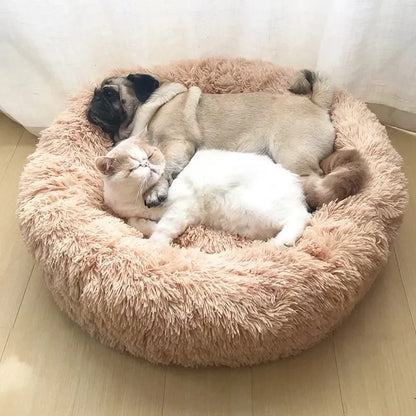 The CloudBed Donut – Calming Plush Donut Dog Bed