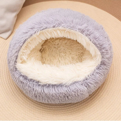 The CloudBed 2-in-1 Plush Covered Pet Bed – Cozy Round Dog Nest