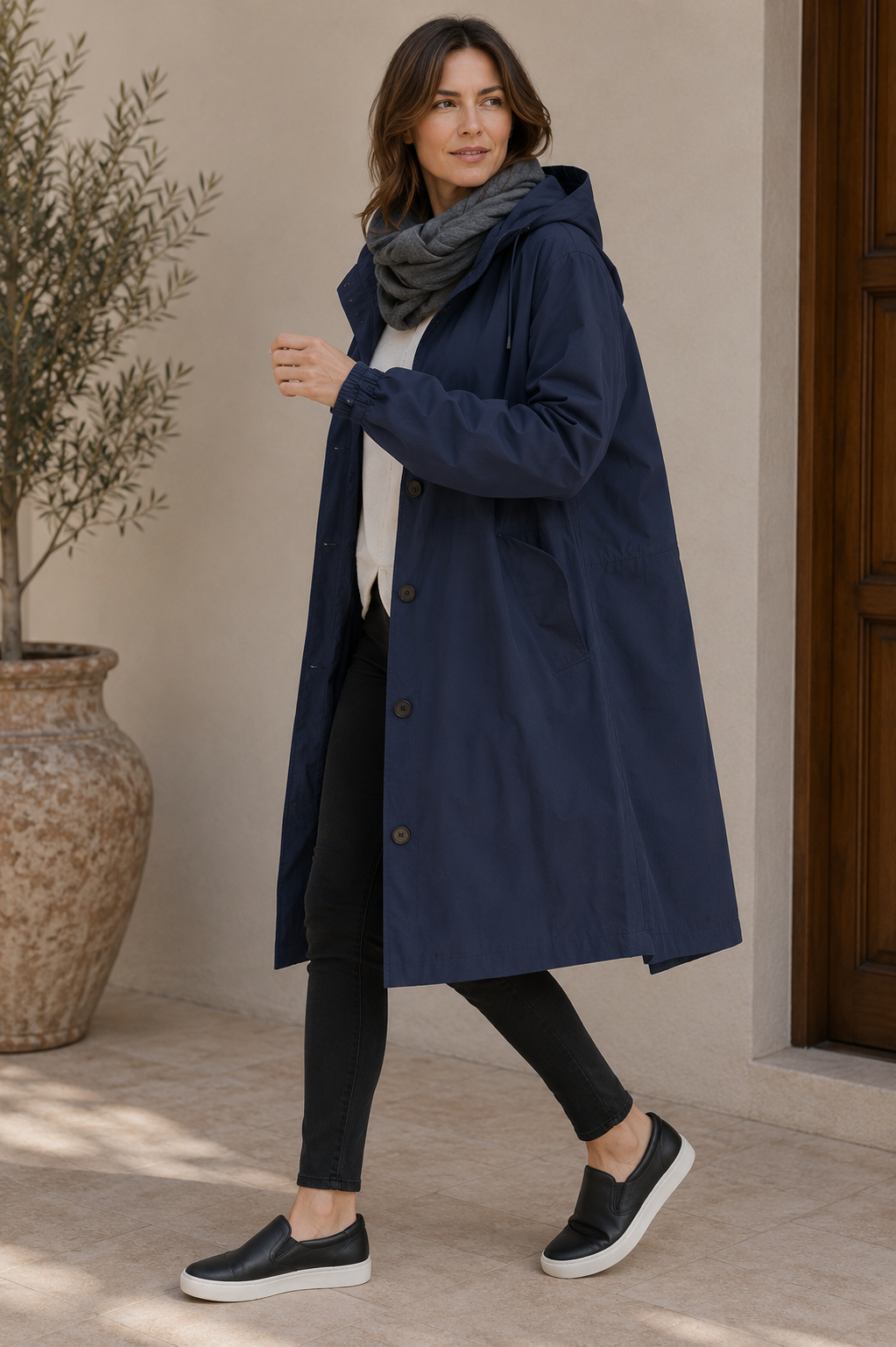 Stormelle Women's Waterproof Rain Jacket | Hooded Windproof Lightweight Outdoor Coat