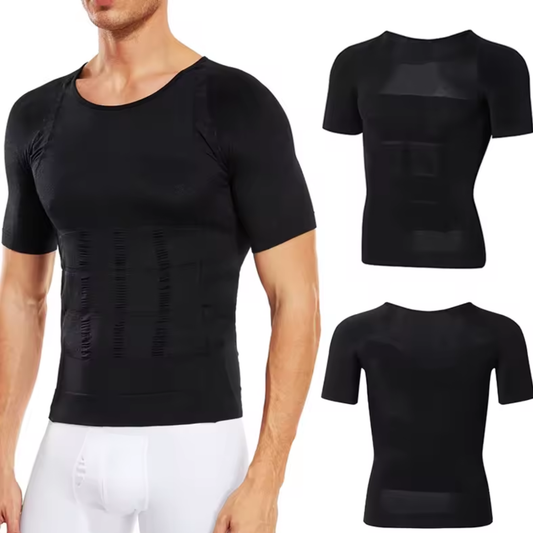 Aiden posture support shirt in black for back pain relief