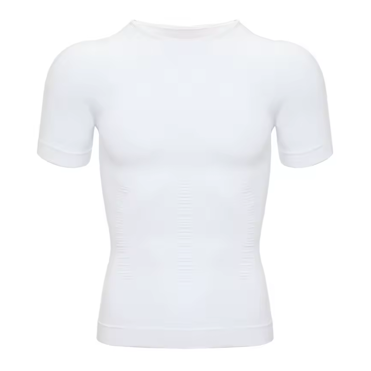 Back pain relief shirt in white close-up detail