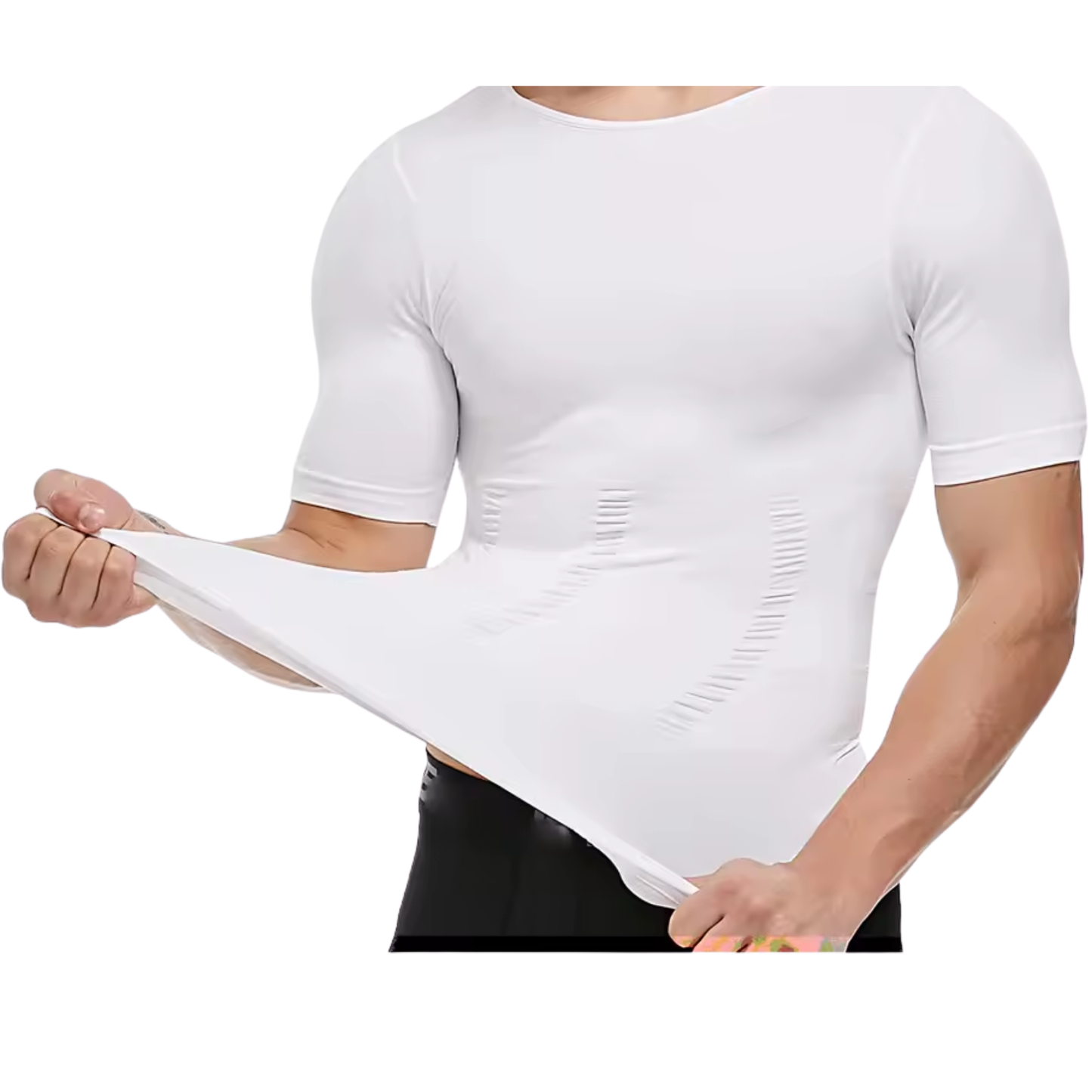 Posture shirt in black size L-XL for larger body types