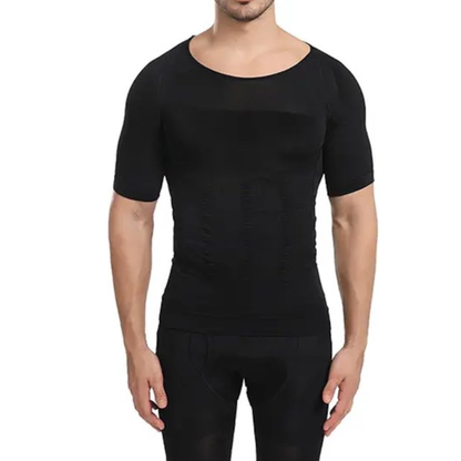 Everyday posture correction shirt in white full-length view