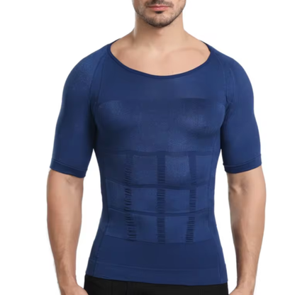 Posture support shirt 2XL-3XL in black for plus sizes