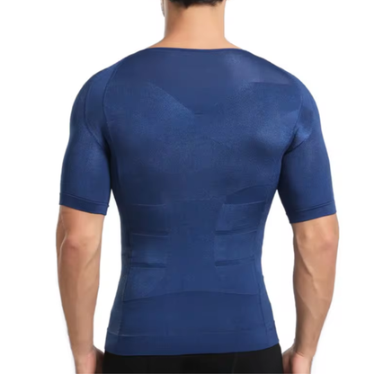 Back and neck pain relief posture shirt in white