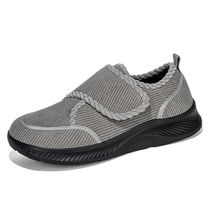 Close-up of Aldovar winter walking shoe wide toe box and round closed toe