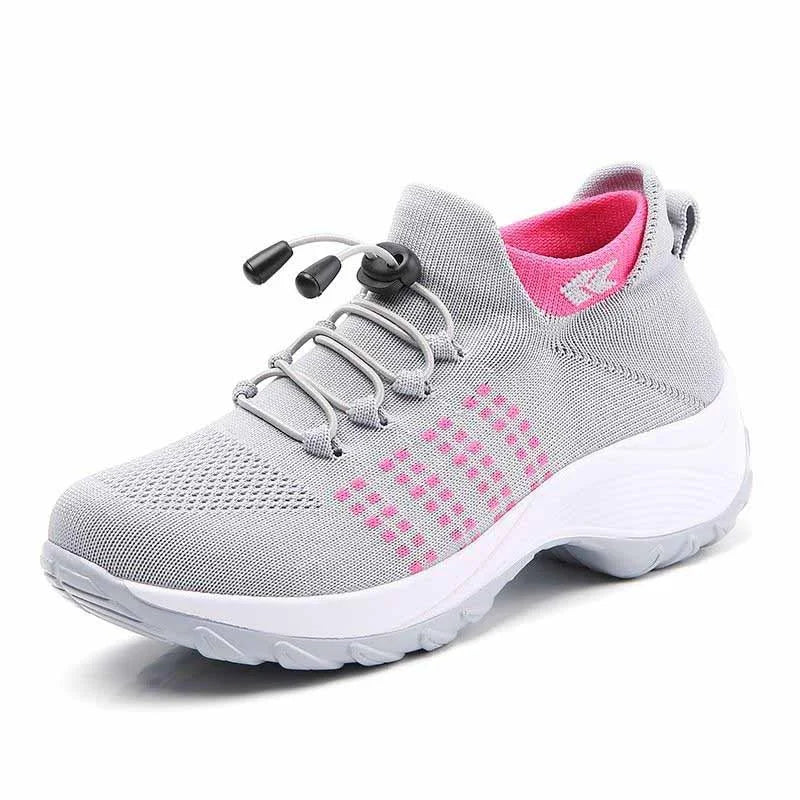 Avena women's lightweight breathable sneakers in black violet colorway