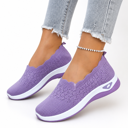 Breza women's slip-on sneakers in purple — versatile cushioned comfort shoe