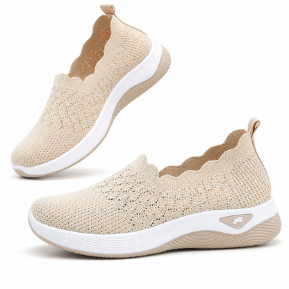 Breza women's sneakers in gray — breathable everyday slip-on footwear