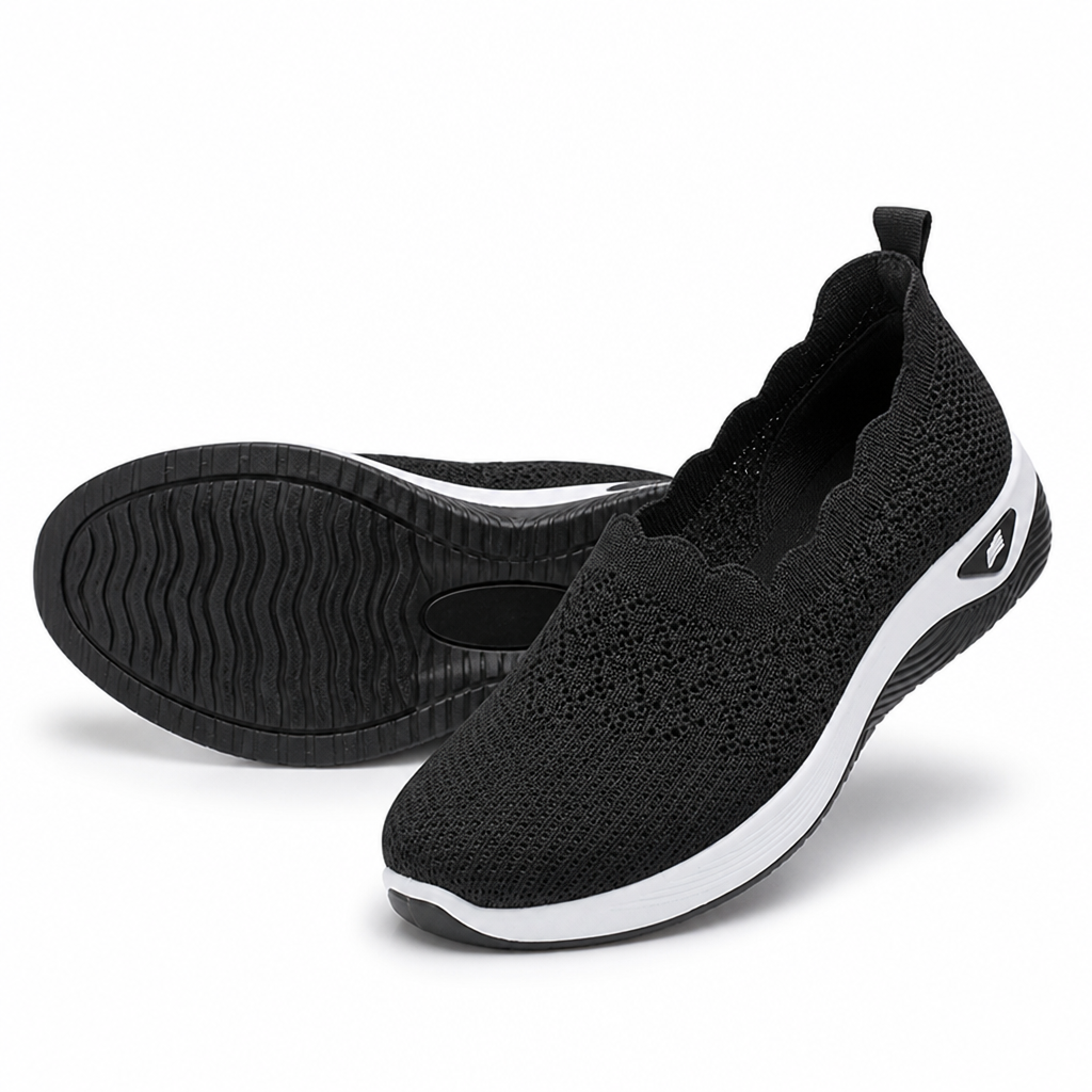 Close-up of Breza sneaker sole showing cushioned flexible outsole detail