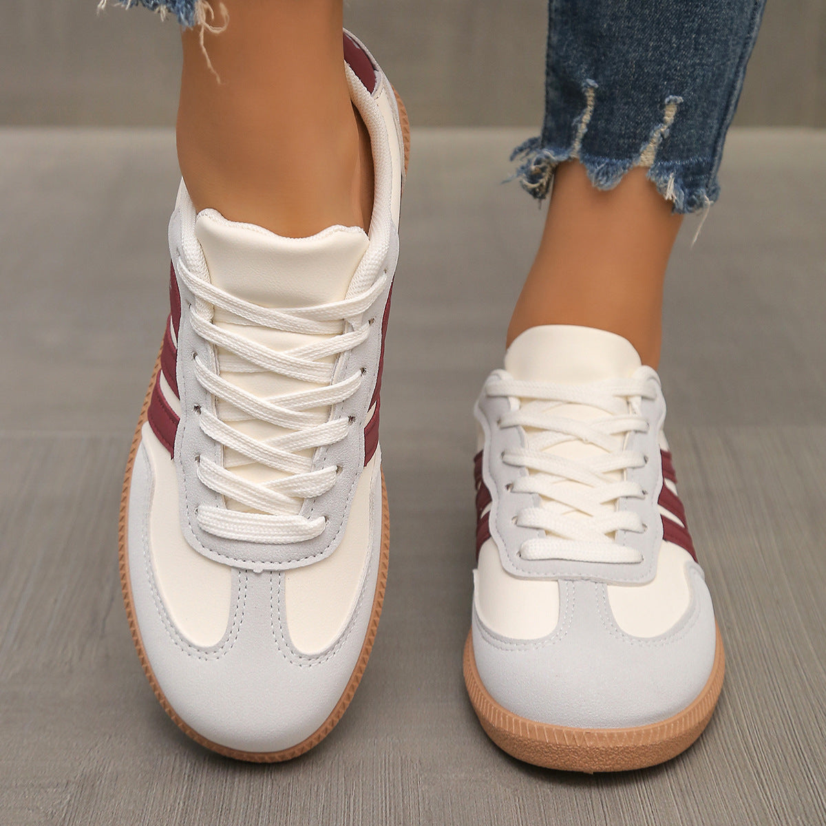 Interior view of padded insole inside Cleo women's orthopedic trainers