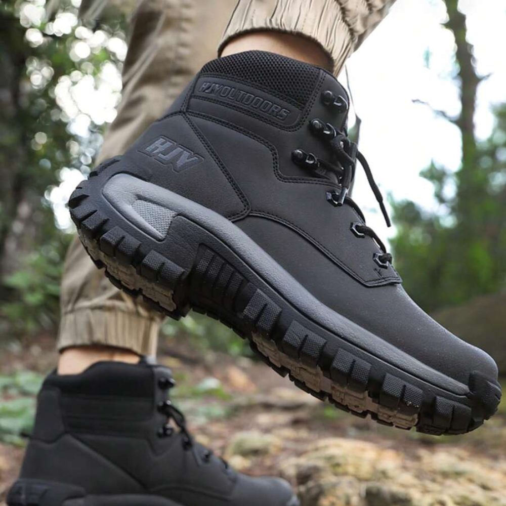 Close-up of anti-slip rubber outsole on Crestwick hiking boots