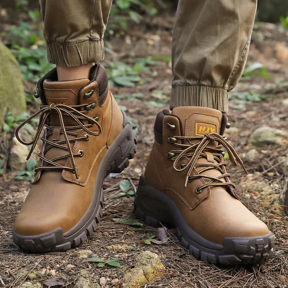 Top-down view of Crestwick outdoor boots showing padded ankle support