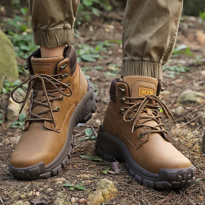 Top-down view of Crestwick outdoor boots showing padded ankle support