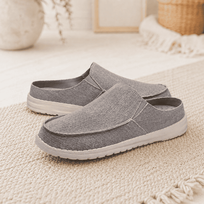 Drifton grey slip-on sneakers with cushioned insole and shock-absorbing sole
