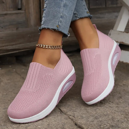 Elara women's orthopedic slip-on shoes in rose with air cushion sole