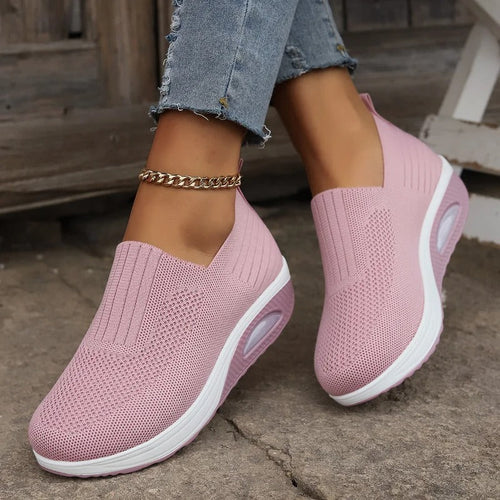 Elara women's orthopedic slip-on shoes in rose with air cushion sole