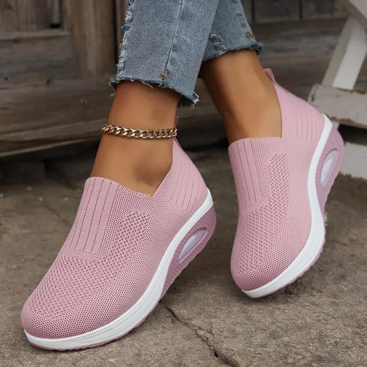 Elara women's orthopedic slip-on shoes in rose with air cushion sole
