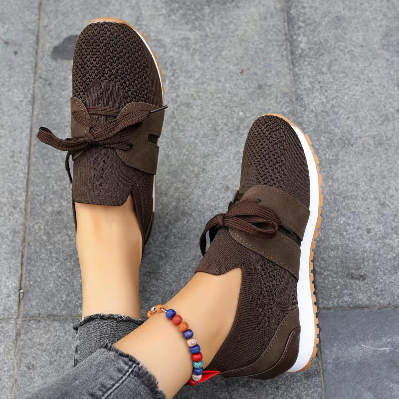 Elara orthopedic sneakers for women showing flexible knit construction