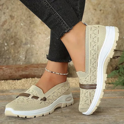 Women's non-slip knit shoes in multiple colours for everyday wear