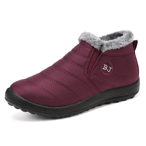 Frostly women's fleece-lined winter boots in maroon