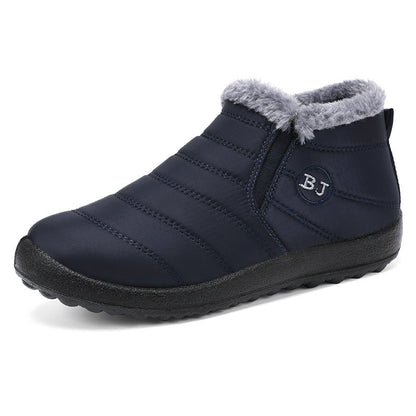Turmeric yellow women's warm winter boots with stretch panels