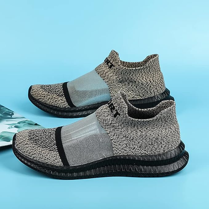 Top-down view of Halden men's knit sneakers showing upper texture