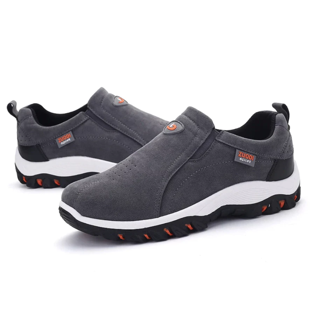 Harlan slip-on walking shoes worn during daily errands
