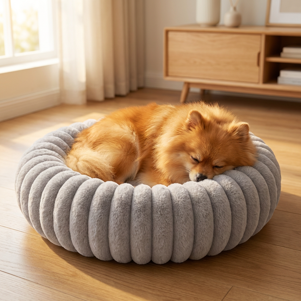 The CloudBed ''Round'' – Plush Round Calming Dog Bed