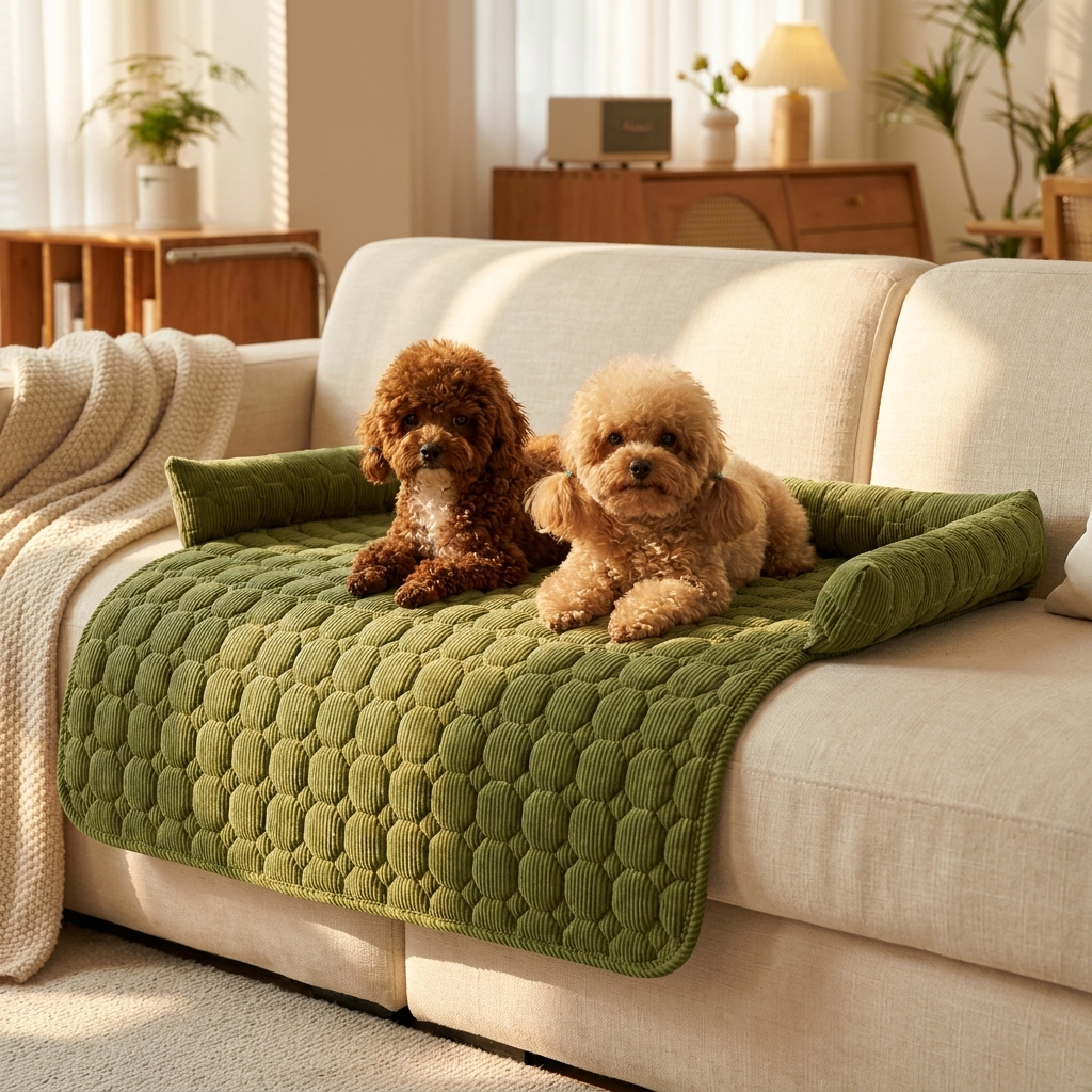 The CloudBed Non-Slip Dog Bed Cover – Breathable Pet Blanket & Sofa Protector