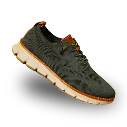 Jayden all-day walkers in caramel — front toe box view