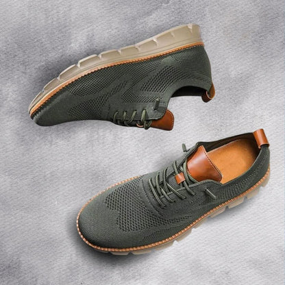 Jayden comfort walkers in olive green — lightweight and breathable design